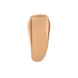 Clinique Anti-Blemish Solutions Liquid Makeup foundation swatch in a warm beige tone, showing smooth liquid texture