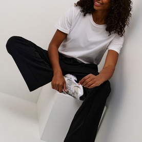 Jenny Mid-Rise Wide Leg Trousers