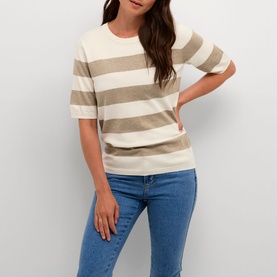 Lizza Striped Knit T-Shirt
