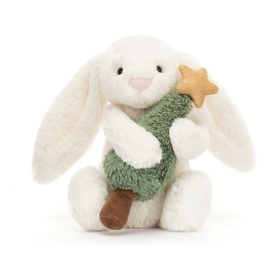 Bashful Bunny with Christmas Tree 18cm