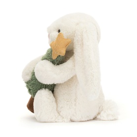 Bashful Bunny with Christmas Tree 18cm