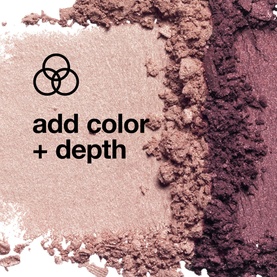 Clinique All About Shadow Duo Eyeshadow in Jammin, 2.2g, showing crushed powder swatches in soft pink and deep berry tones