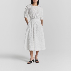 Meadow Embroidered Floral Skirt