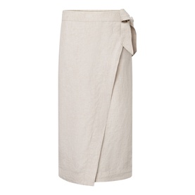 Vivienne High-Rise Linen Wrap Skirt