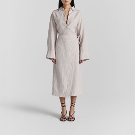 Vivienne High-Rise Linen Wrap Skirt