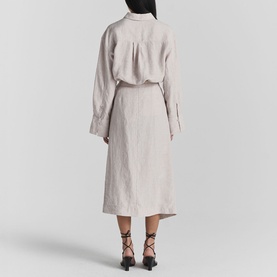 Vivienne High-Rise Linen Wrap Skirt