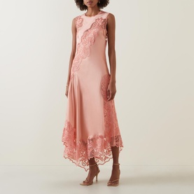 Kaia Lace-Detail Silk Dress