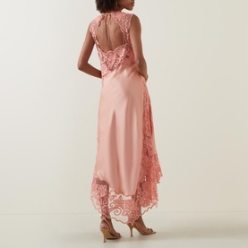 Kaia Lace-Detail Silk Dress