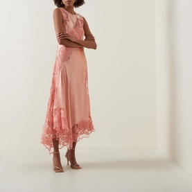 Kaia Lace-Detail Silk Dress