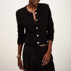 Gaspard Textured Knitted Cardigan