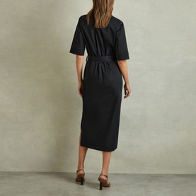 Aimie Belted Utility Shirt Dress