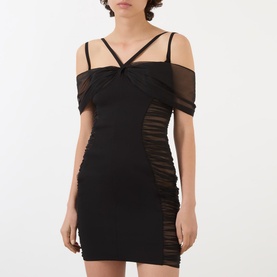Off-The-Shoulder Corset Mini Dress