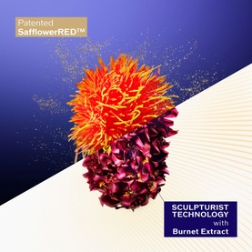 Shiseido Concentrated Supreme Cream Jar & Refill Duo campaign image highlighting Patented SafflowerRED and Sculpturist Technology with Burnet Extract
