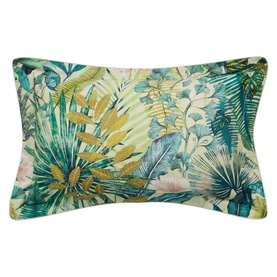 Floreana Oxford Pillowcase Fig Leaf & Coral