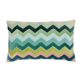 Floreana Cushion Fig Leaf & Coral