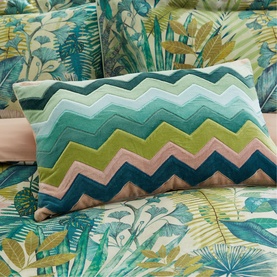 Floreana Duvet Cover Fig Leaf & Coral