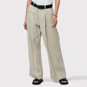 Lyra Wide-Leg Linen Trousers