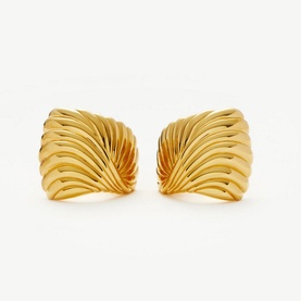 Wavy Ridge Ripple Earrings