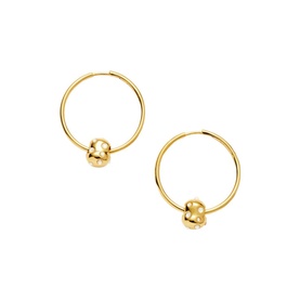 Abacus Nugget Charm Medium Hoop Earrings