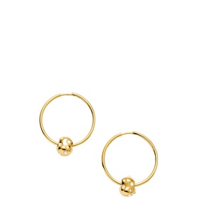 Abacus Nugget Charm Medium Hoop Earrings