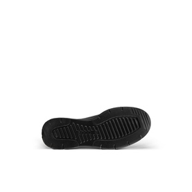 Ecco Irving Loafers in black, sole view showing lightweight cushioned outsole with ridged tread pattern