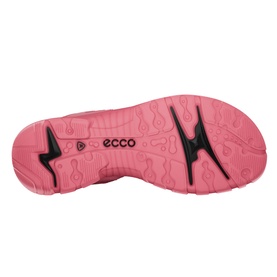 Ecco Offroad Hiking Sandals pink durable outsole, sole view showing ECCO branding and textured grip pattern