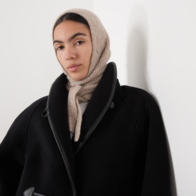 Logo Ribbed Balaclava Hat