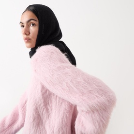 Logo Ribbed Balaclava Hat