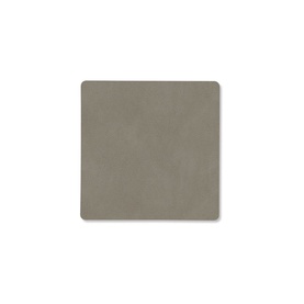 Lind DNA Square Nupo Coaster in Flint Grey, square shape with curved edges and suede-like recycled leather finish