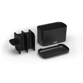 Easystore Large Toothbrush Caddy With Matt Black Finish