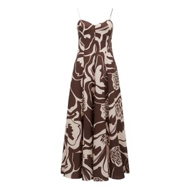 Vayda Printed Linen Sun Dress