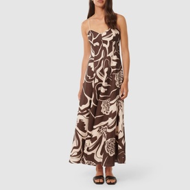 Vayda Printed Linen Sun Dress