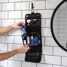 Small Hanging Washbag Black