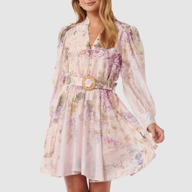 Vienna Belted Floral Mini Dress