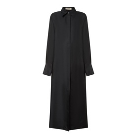 Open Back Silk Wrap Dress