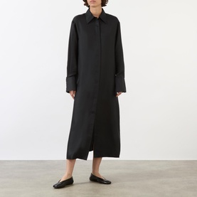 Open Back Silk Wrap Dress