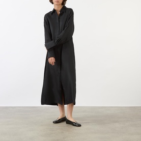 Open Back Silk Wrap Dress