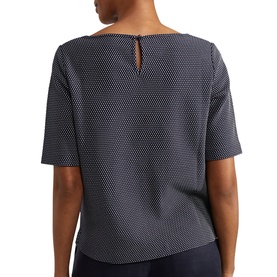 Nyla Textured Polka-Dot Top