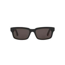 Balenciaga Rectangle Sunglasses in grey acetate frame with dark tinted lenses and classic square silhouette
