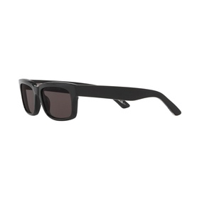 Balenciaga Rectangle Sunglasses 6E000345 in grey acetate frame with dark tinted lenses, shown from a side angle