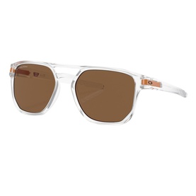 Oakley Latch Beta Introspect Square Sunglasses OO9436 in white O Matter frame with bronze-tinted lenses
