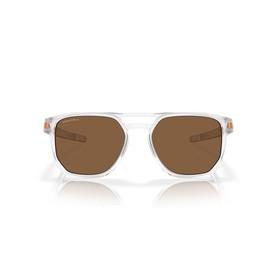 Oakley Latch Beta Introspect Collection OO9436 sunglasses in white O_matter frame with brown tinted lenses, front view