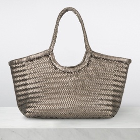 Nantucket Woven Leather Tote Bag
