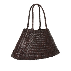 Santa Croce Small Woven Leather Tote Bag