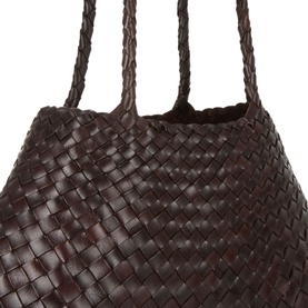 Santa Croce Small Woven Leather Tote Bag