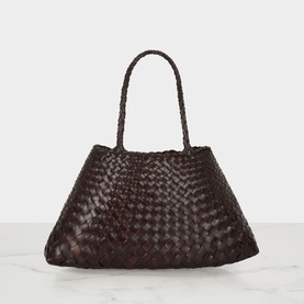 Santa Croce Small Woven Leather Tote Bag