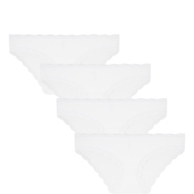 Four-Pack Lace-Trim Briefs