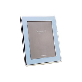 Powder Blue Enamel & Silver Curve Frame 4x6