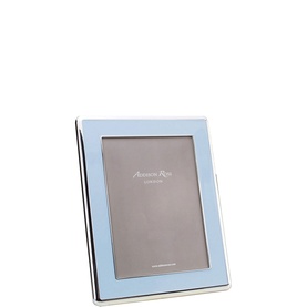 Powder Blue Enamel & Silver Curve Frame 4x6