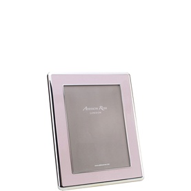 Pale Pink Enamel & Silver Curve Frame 4x6